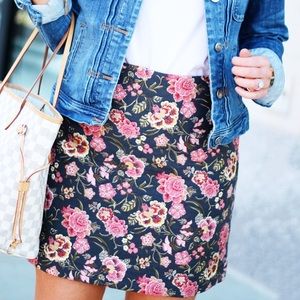 Loft Embroidered Floral skirt